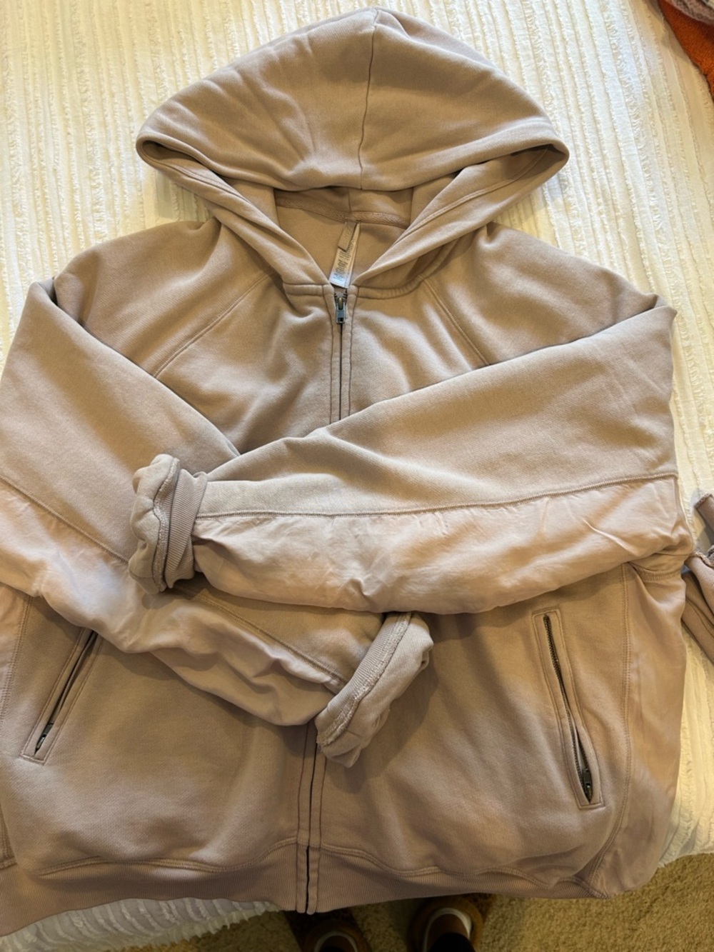 SKIMS Women's Zip-Up Sweater Jacket in Dusty Pink